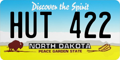 ND license plate HUT422