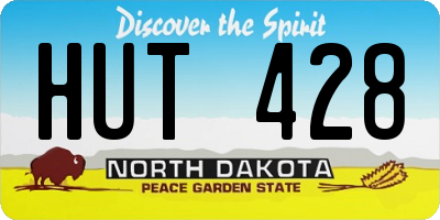 ND license plate HUT428