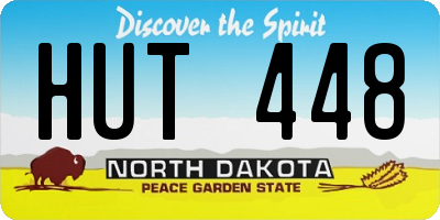 ND license plate HUT448