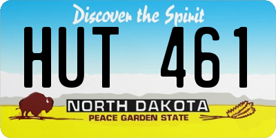 ND license plate HUT461