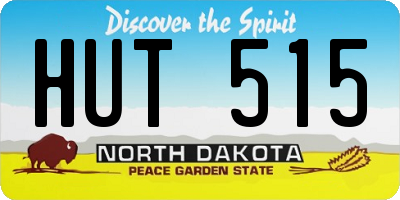 ND license plate HUT515