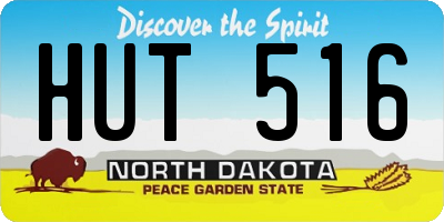 ND license plate HUT516