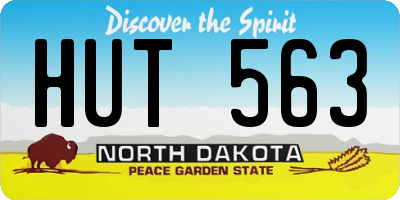 ND license plate HUT563