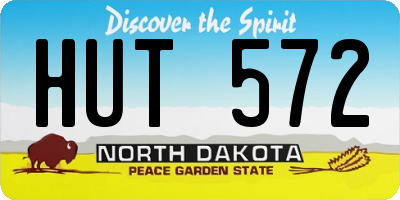 ND license plate HUT572