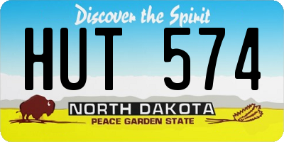 ND license plate HUT574