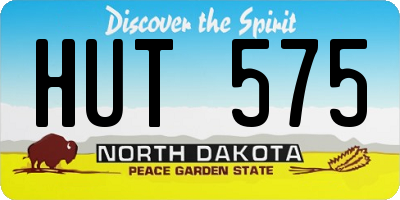 ND license plate HUT575