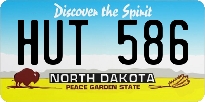 ND license plate HUT586