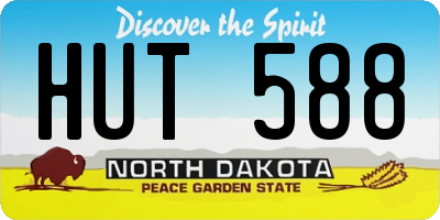 ND license plate HUT588