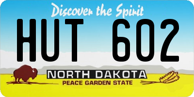 ND license plate HUT602