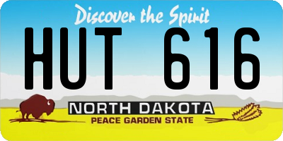 ND license plate HUT616