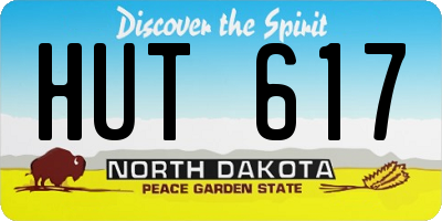 ND license plate HUT617