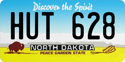 ND license plate HUT628