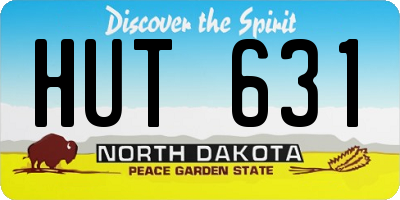 ND license plate HUT631