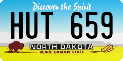ND license plate HUT659