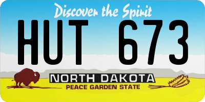 ND license plate HUT673