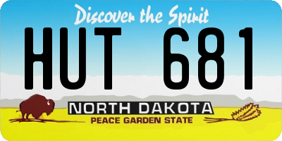 ND license plate HUT681