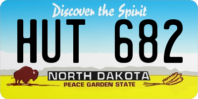 ND license plate HUT682