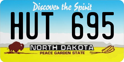 ND license plate HUT695