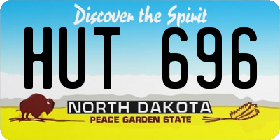 ND license plate HUT696