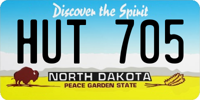 ND license plate HUT705