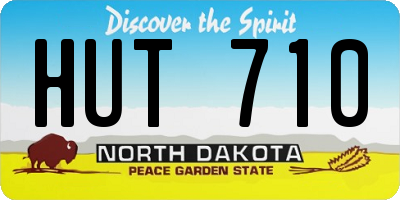 ND license plate HUT710