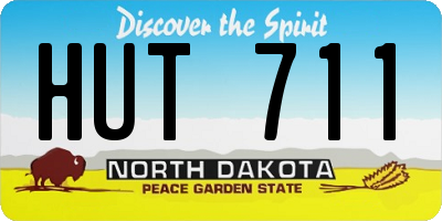 ND license plate HUT711
