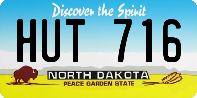 ND license plate HUT716