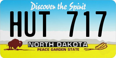 ND license plate HUT717