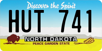 ND license plate HUT741
