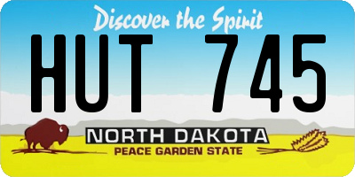 ND license plate HUT745