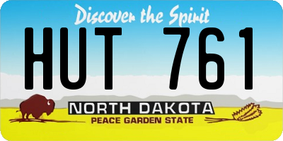 ND license plate HUT761