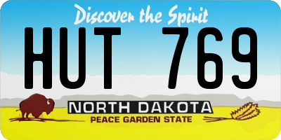 ND license plate HUT769