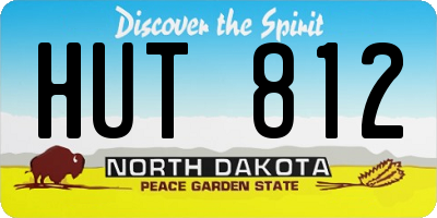 ND license plate HUT812