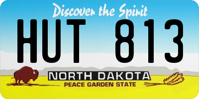 ND license plate HUT813