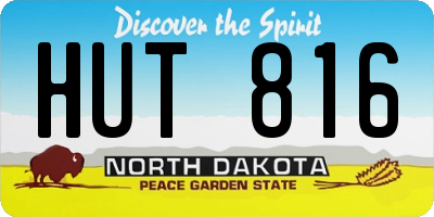 ND license plate HUT816