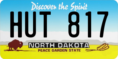 ND license plate HUT817
