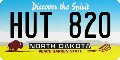ND license plate HUT820