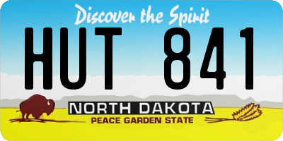 ND license plate HUT841