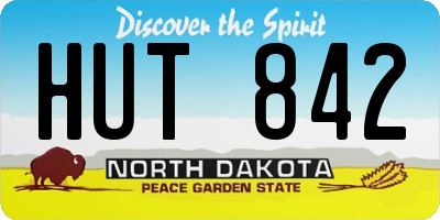 ND license plate HUT842