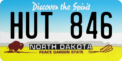ND license plate HUT846