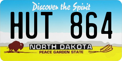 ND license plate HUT864
