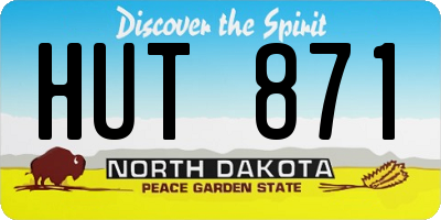 ND license plate HUT871