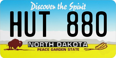 ND license plate HUT880