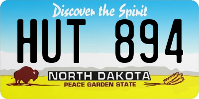ND license plate HUT894