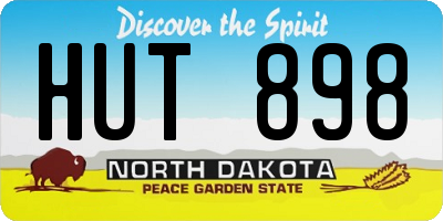 ND license plate HUT898