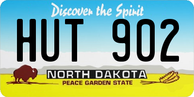 ND license plate HUT902