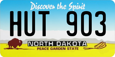 ND license plate HUT903