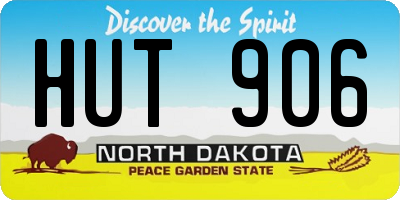 ND license plate HUT906