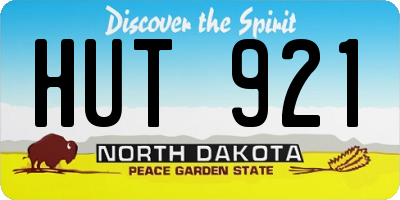 ND license plate HUT921