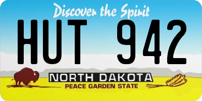 ND license plate HUT942